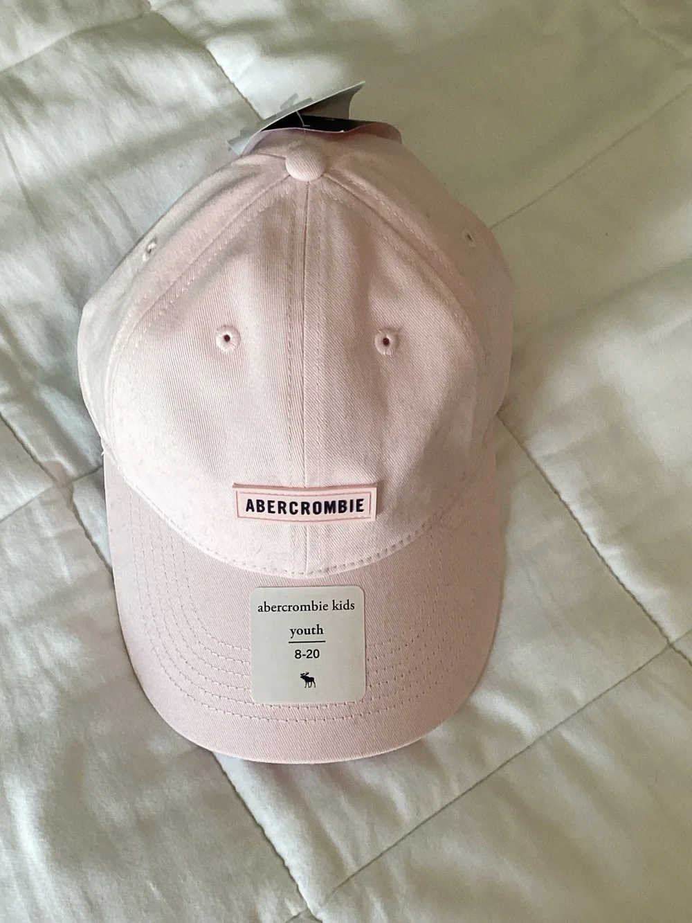 Abercrombie & Fitch Kids Light Pink Baseball Cap
